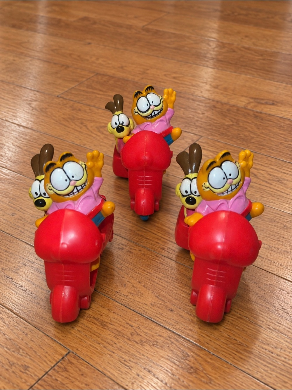 Vintage 1988 McDonald’s Garfield Odie Scooter Motorcycle Toys Lot of 3